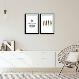 Wallity Juego de 2 Cuadros Decorativos Enmarcados 2PSCT-08
